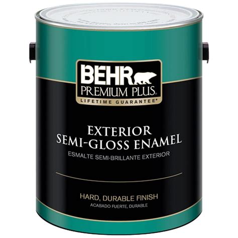 Exterior semi gloss enamel paint - Semi-gloss paint, including Behr Semi-Gloss Enamel Interior/Exterior Paint, is the best exterior paint for any trim that is exposed to the weather, such as windowsills. High-gloss: Not only is it rich in color, but it also stands up to dirt and weather. It's good for shutters as well as touchable surfaces, like doors.